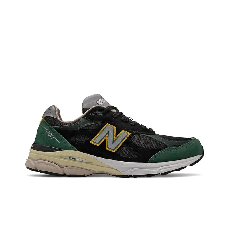 New Balance NB 990 V3 Cushioning Anti-Slip And Wear-Resistant Low-Top Running Shoes Men's Black Green-1