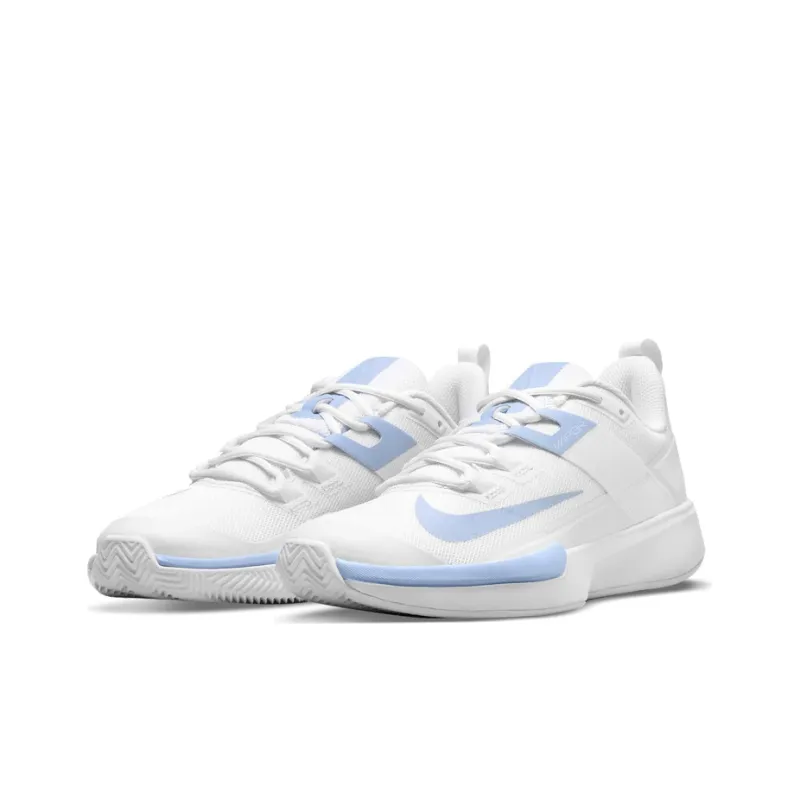 Nike Court Vapor Lite Cushioning Anti-Slip And Wear-Resistant Coverage Low-Top Tennis Shoes Women's White Light Blue-2