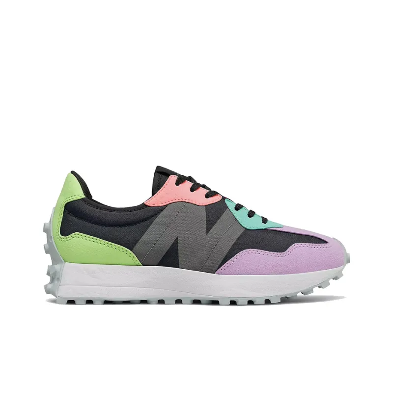 New Balance 327 Black Dark Violet Women's-1