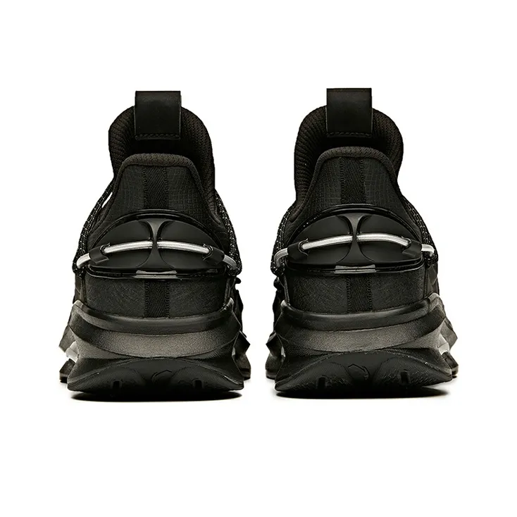 Anta Cushioned Slip-Resistant Abrasion-Resistant Breathable Low-Top Running Shoes Men's Black-3