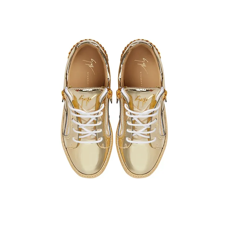 Giuseppe Zanotti/GZ Frankie Low Top Skateboard Shoes Men's Platinum-4