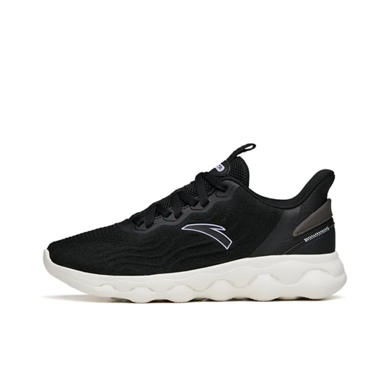 Anta Rebound Cushioning Wear Resistant Slip Resistant Low Top Running Shoes Women's Black-0