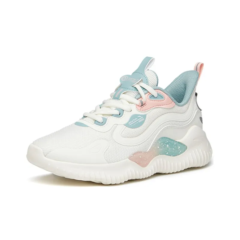 ANTA Running Collection Running Shoes Women's Low Top White/Blue/Pink-2