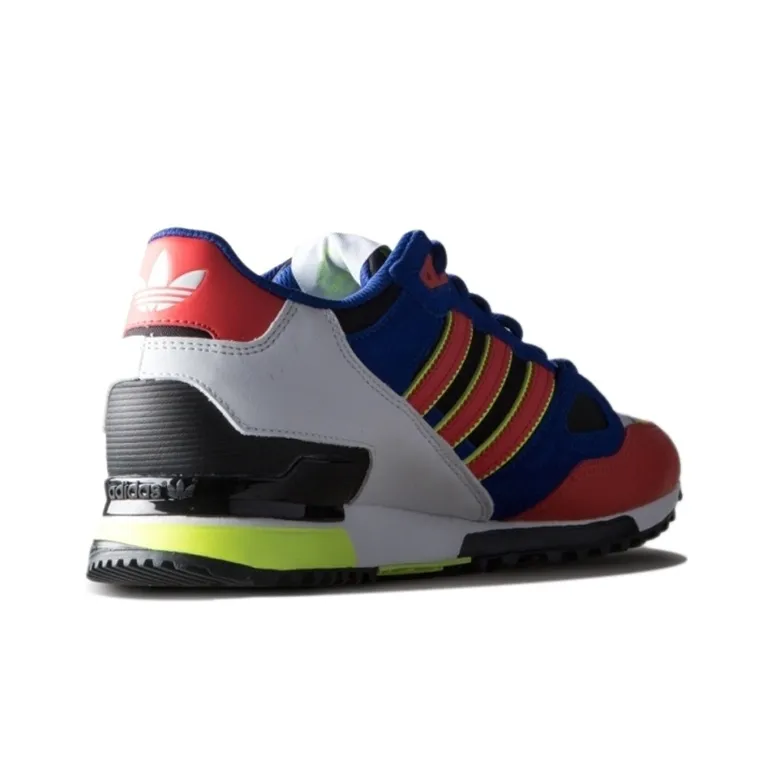 Adidas Originals ZX 750 Cushioned Wear Resistant Coverage Low Top Casual Shoes Men's Blue Red-3
