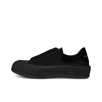 Alexander McQueen Deck Skate Plimsoll Lace Up Triple Black