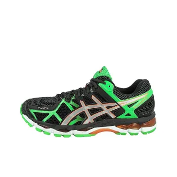 Asics Gel-Kayano 21 Wear-Resistant Low-Top Running Shoes Men's Black Green