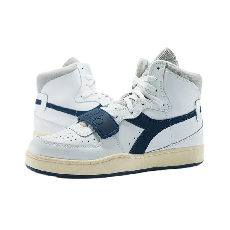 diadora Mi Basket Used 'White Blue Dark Denim'-2
