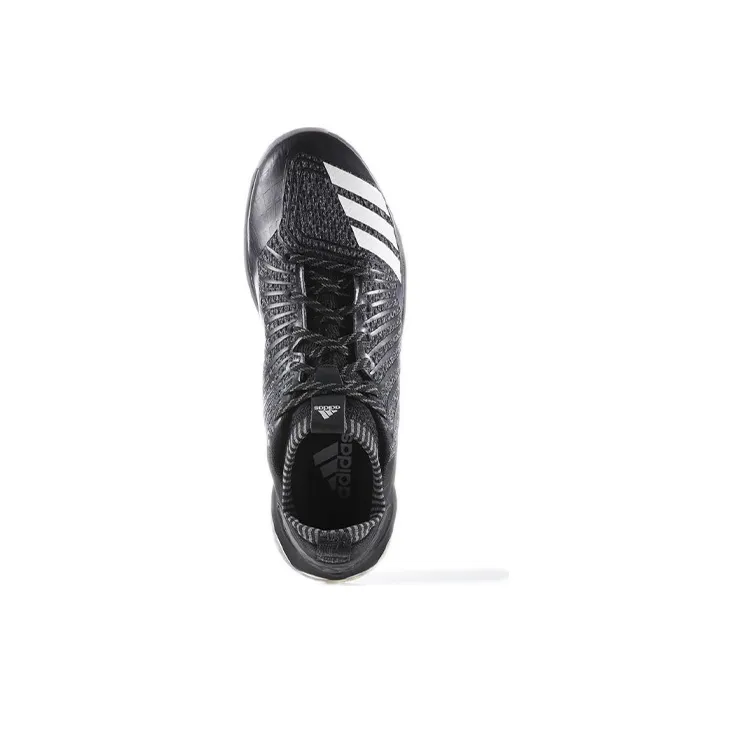 Adidas Icon Trainer Abrasion Resistant Slip Resistant Mid Top Running Shoes Men's Black White-4