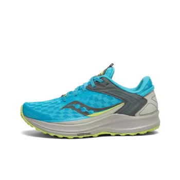 Saucony Breathable Low-Top Trail Running Running Shoes Women's Blue Gray
