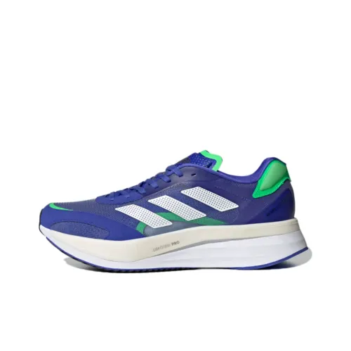 Adidas Adizero Boston 10 Sonic Ink Screaming Green