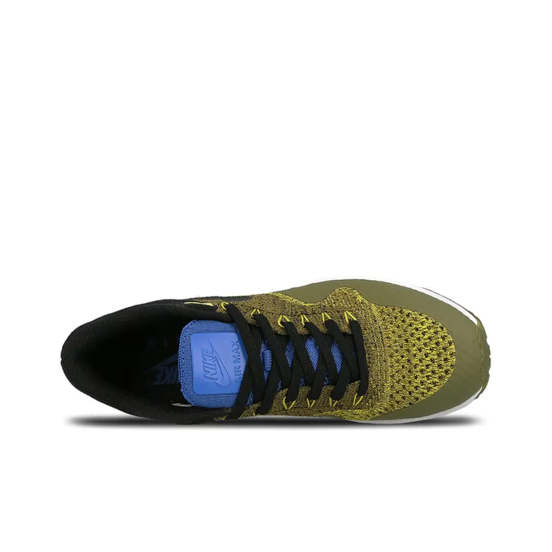 Nike Air Max 1 Cushioned Slip Resistant Abrasion Resistant Low Top Running Shoes Women's Olive Green-4