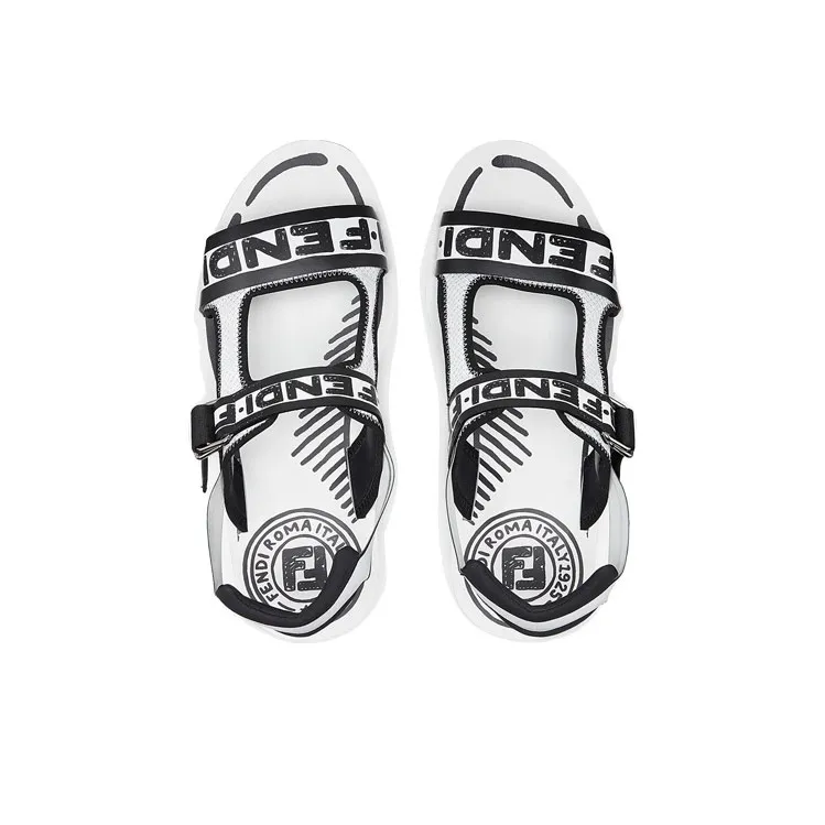FENDI ROMA Joshua Vides Sandal Men's Black White-3