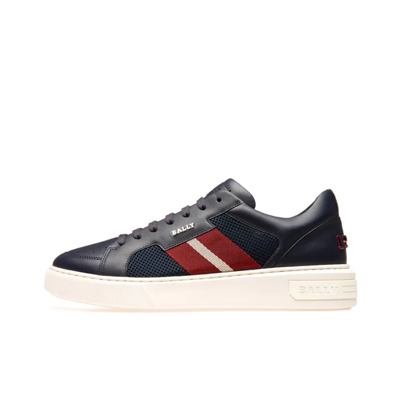 BALLY Low Top Stylish Skateboarding Shoes Men's Marine Blue-0