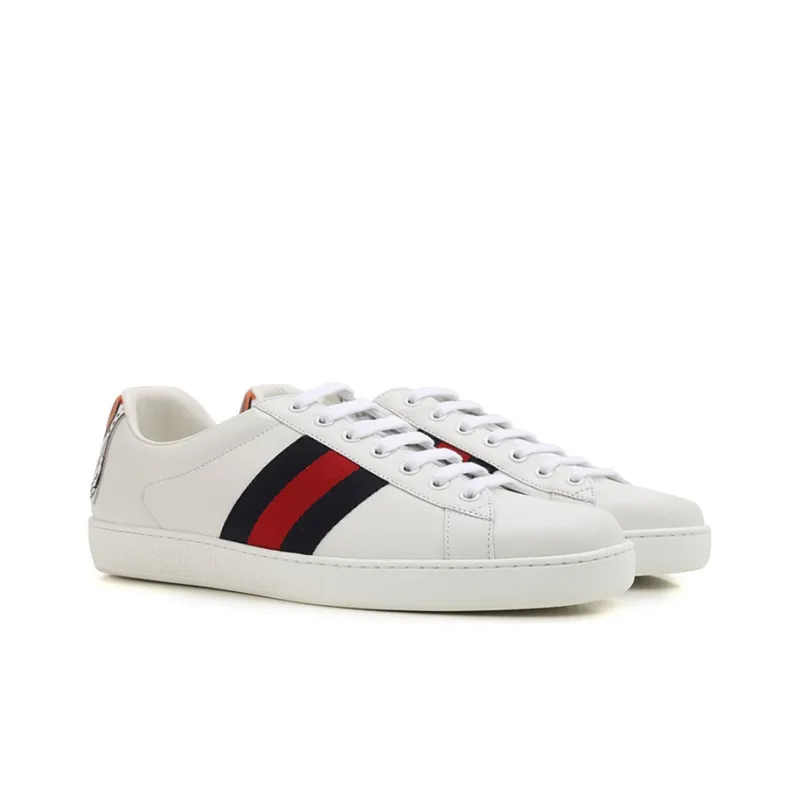 GUCCI Ace Vintage Web Lace-Up 'Tiger Patch'-2