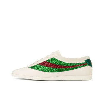 GUCCI Falacer Skateboard Shoes Women's Low Top White/Green/Red