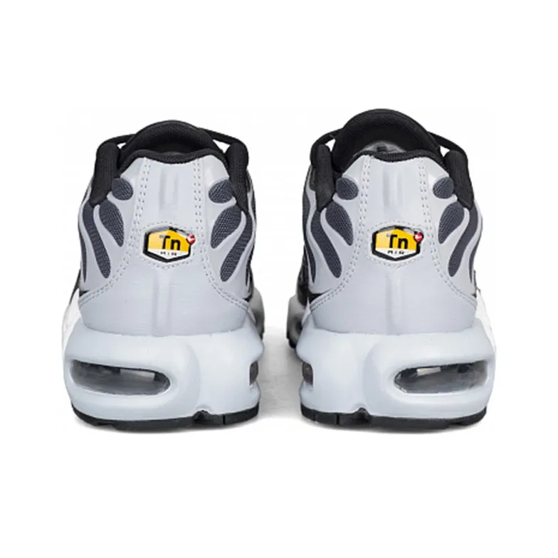 Nike Air Max Plus Cushioned Anti Slip And Wear Resistant Lightweight Low Top Running Shoes Men's Gray Black White-4