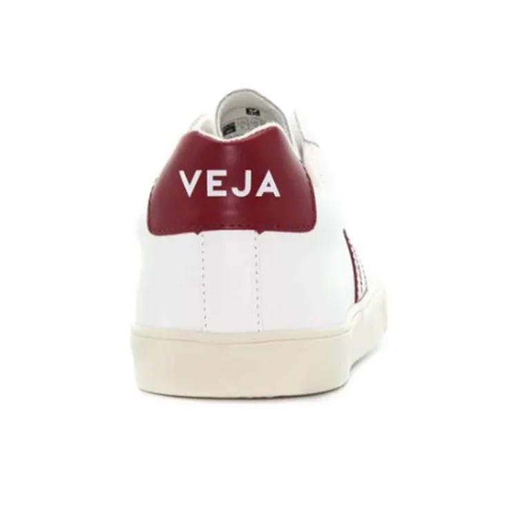 VEJA Esplar Low Top Stylish Skateboarding Shoes Unisex White Red-4