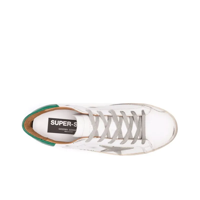 Golden Goose Super-Star White Green Grey Suede Patch-3
