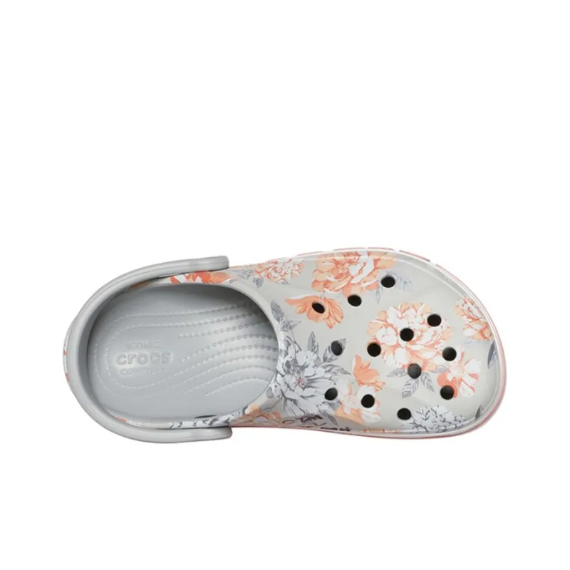 Crocs Bayaband Beach Light Grey Flowers Sandals-2
