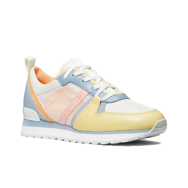 MICHAEL KORS Dash Cushioned Wear-Resistant Breathable Lightweight Low-Top Casual Shoes Women's Blue Beige Yellow-2