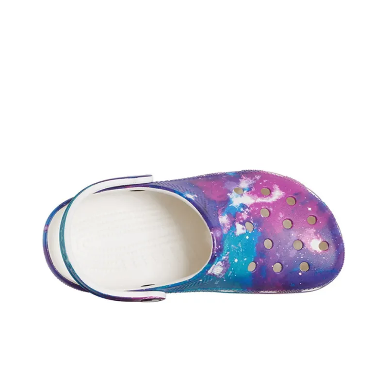 Crocs Classic Pattern White Purple Sandals 'White Purple'-2