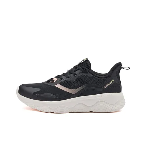 361° Mian Yun Running Shoes Women's Low-Top Obsidian Black/Soft Pink