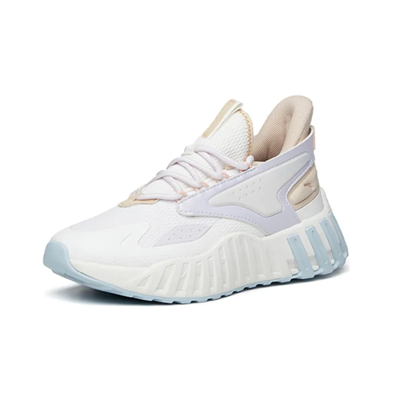 Anta Cushioning Anti Slip And Wear Resistant Low Top Casual Shoes Women's White Purple-2