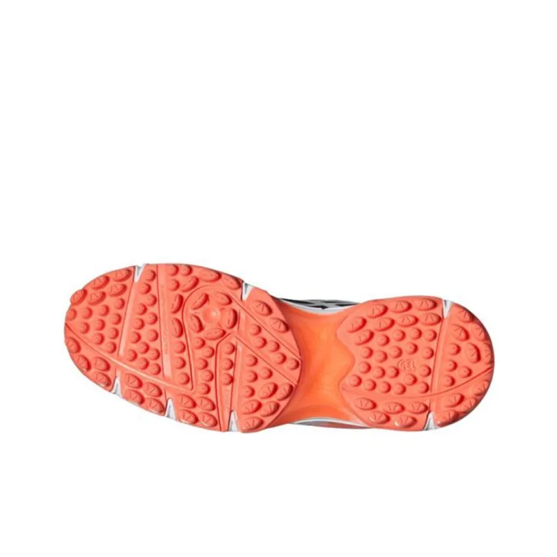 Asics Gel-Hockey Neo 4 Lightweight And Breathable Low-Top Running Shoes Women's Orange White-4