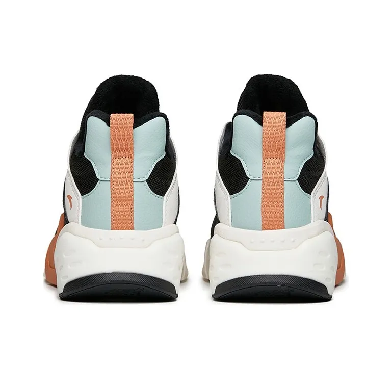 ANTA Leather Fleeced Running Shoes 'White Orange Black' Women's-3