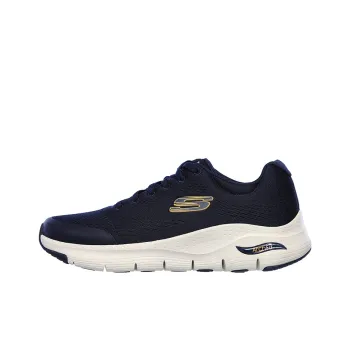 Skechers Arch Fit Slip Resistant Low Top Casual Shoes Men's Blue White