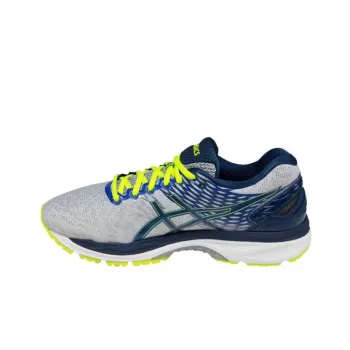 Asics GEL-Nimbus 18 Cushioned Slip-Resistant Low-Top Running Shoes Men's Blue Yellow