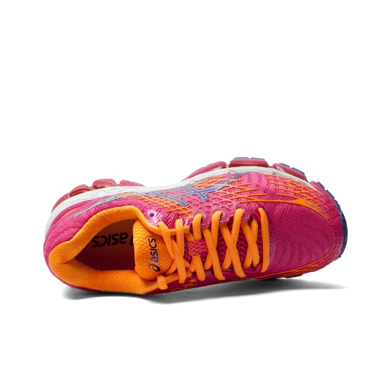 Asics GEL-Nimbus 17 Anti-Slip And Wear-Resistant Breathable Low-Top Running Shoes Women's Fuchsia Blue-2