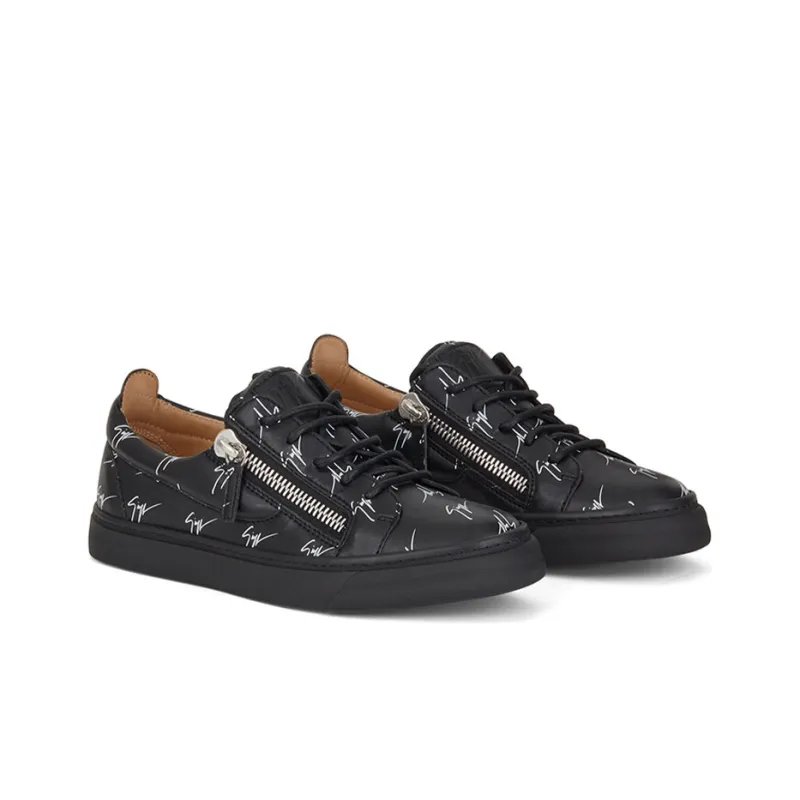 Giuseppe Zanotti/GZ Low Top Stylish Skateboarding Shoes Women's Black-2