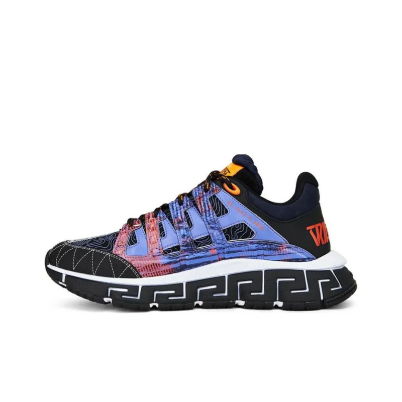 VERSACE Trigreca Black Bright Orange Powder Blue-0