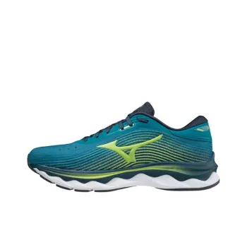 Mizuno Wave Sky 5 Wear-resistant Non-slip And Breathable Low-Top Running Shoes Unisex Blue Green