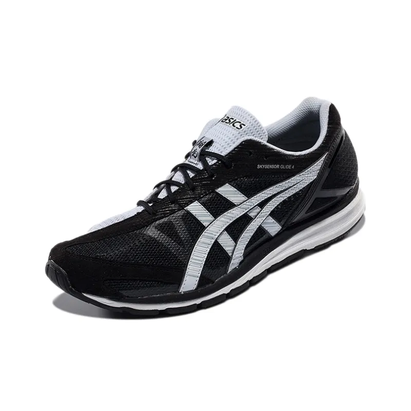 Asics Skysensor Glide 4 Breathable Low Top Running Shoes Men's Black White-1