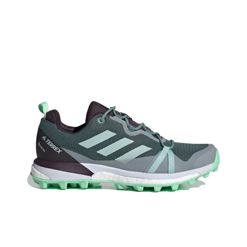 Adidas Terrex Skychaser Anti-Slip And Wear-Resistant Breathable Low-Top Trekking Shoes Women's Green Gray-1