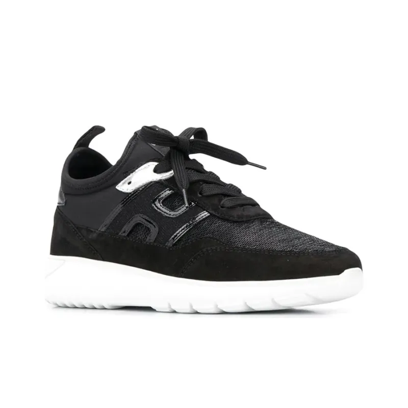 HOGAN Cushioning, Wear Resistant Low Top Running Shoes Women's Black-1