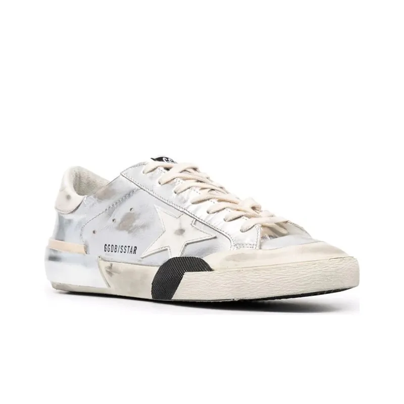 Golden Goose Super Star Metallic Finish Silver White Black-2