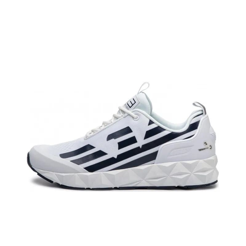 EMPORIO ARMANI Anti Slip Wear Resistant Low Top Casual Shoes Unisex White-0