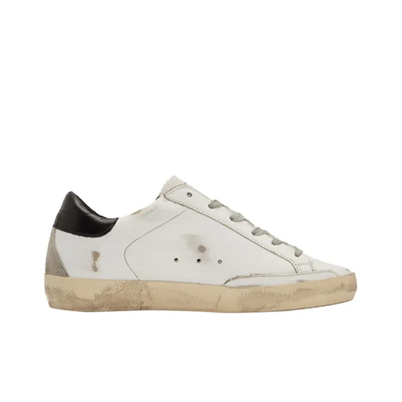 Golden Goose Super Star Stylish Skateboarding Shoes Men's White Vintage Version-1