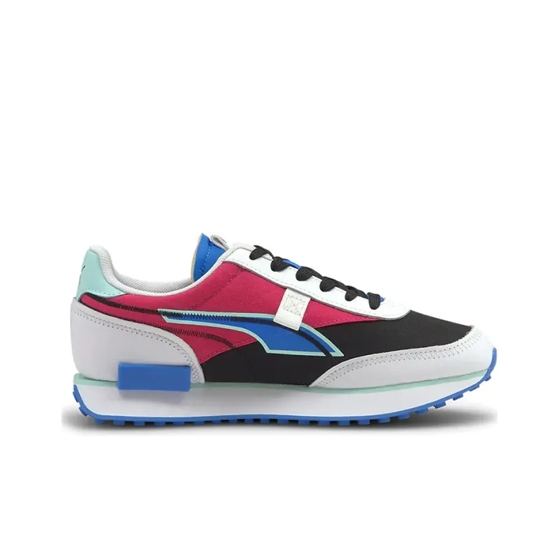 PUMA Future Rider Twofold Low-Top Casual Shoes Men's Gray Red Black-1