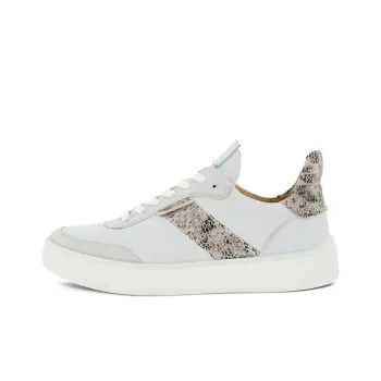 Ecco Street Tray Stylish Skateboarding Shoes Women's White