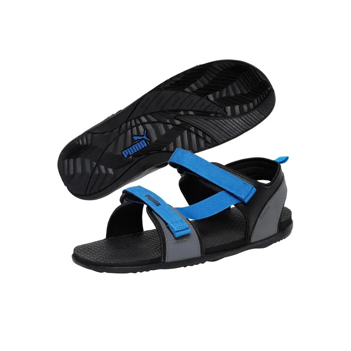 PUMA Hexa Idp Beach Sandals Unisex Black Gray Blue-2