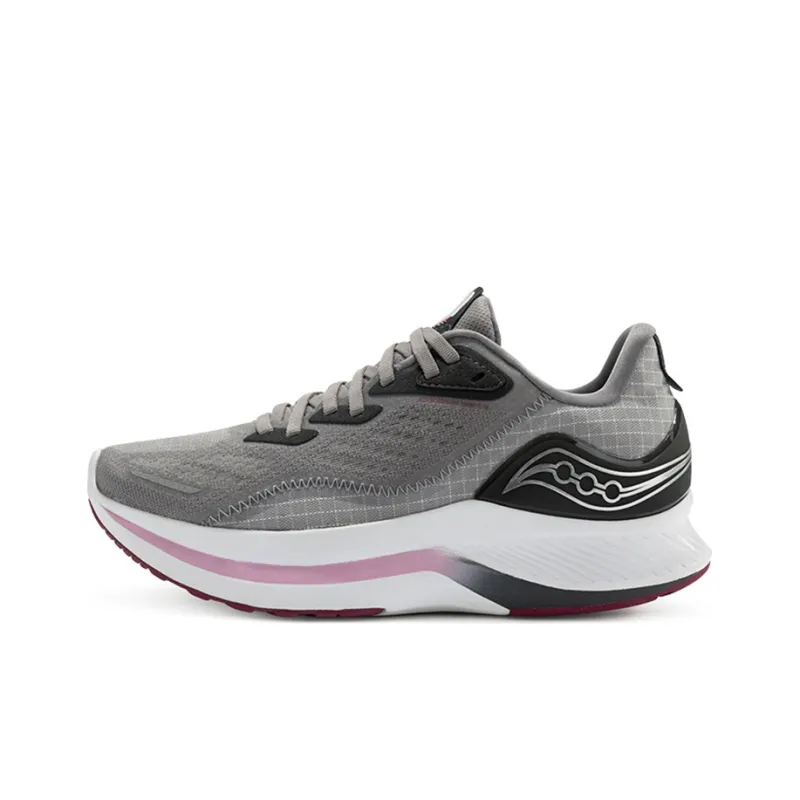 Saucony Shock Absorbers With Slip Resistant And Abrasion Resistant Properties Low Top Running Shoes Women's Gray Pink-0