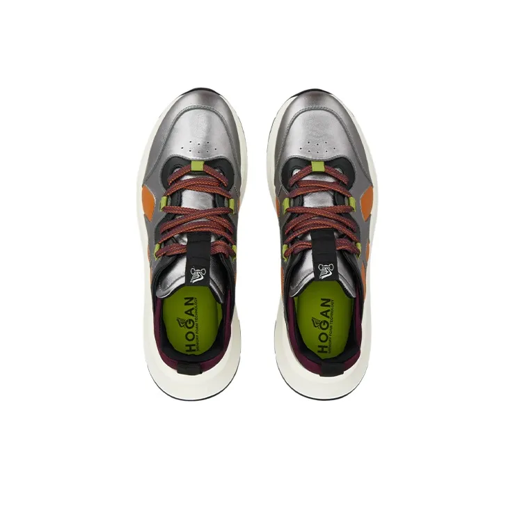 HOGAN H585 Casual Shoes Women's Low Top Silver-2