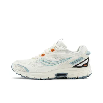 Saucony Cushioning, Slip Resistant, And Abrasion Resistant Low Top Casual Running Shoes Unisex White Blue
