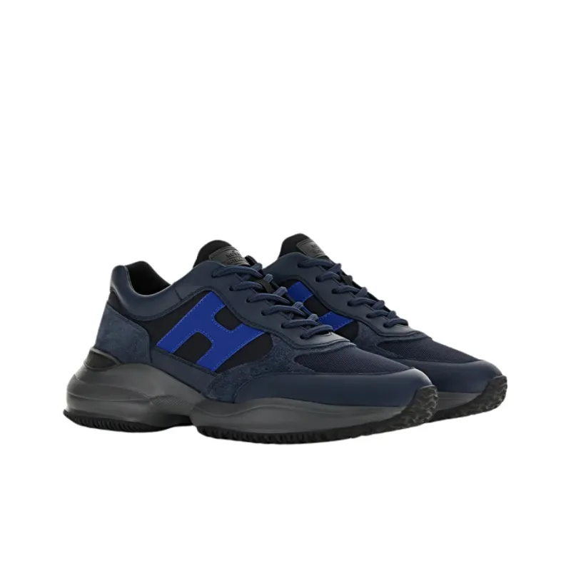 HOGAN Interaction Low Top Athletic Shoes Men's Black-1