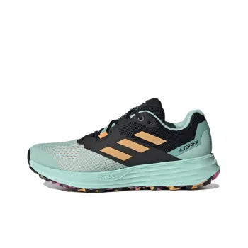 Adidas Terrex Two Flow Breathable Low-Top Running Shoes Women's Black Green