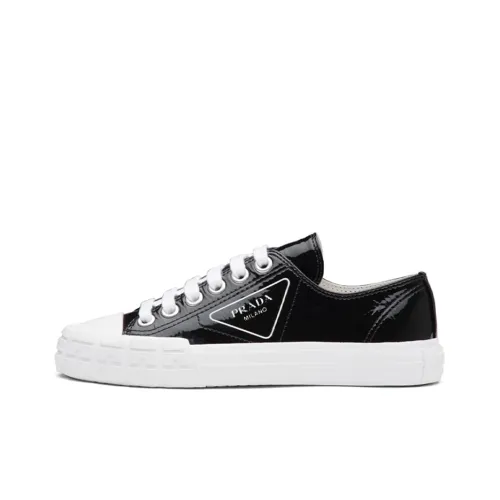 PRADA WHEEL Skateboard Shoes Women's Low-Top Black